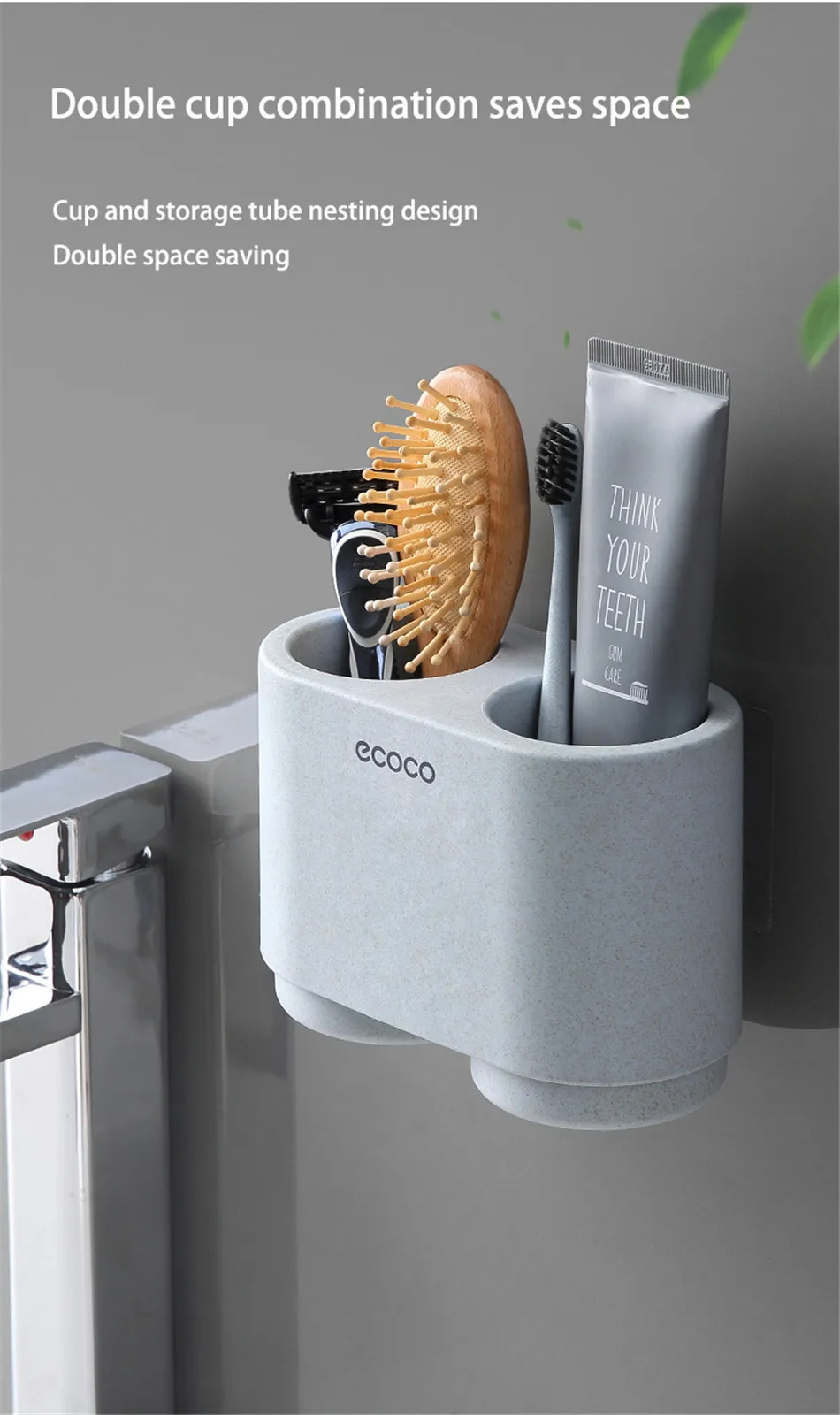 ONEUP Магнитная Адсорбция перевернутый держатель для зубных щеток простой стеллаж для хранения зубной пасты с умывальником пробойник Бесплатные наборы для ванной комнаты