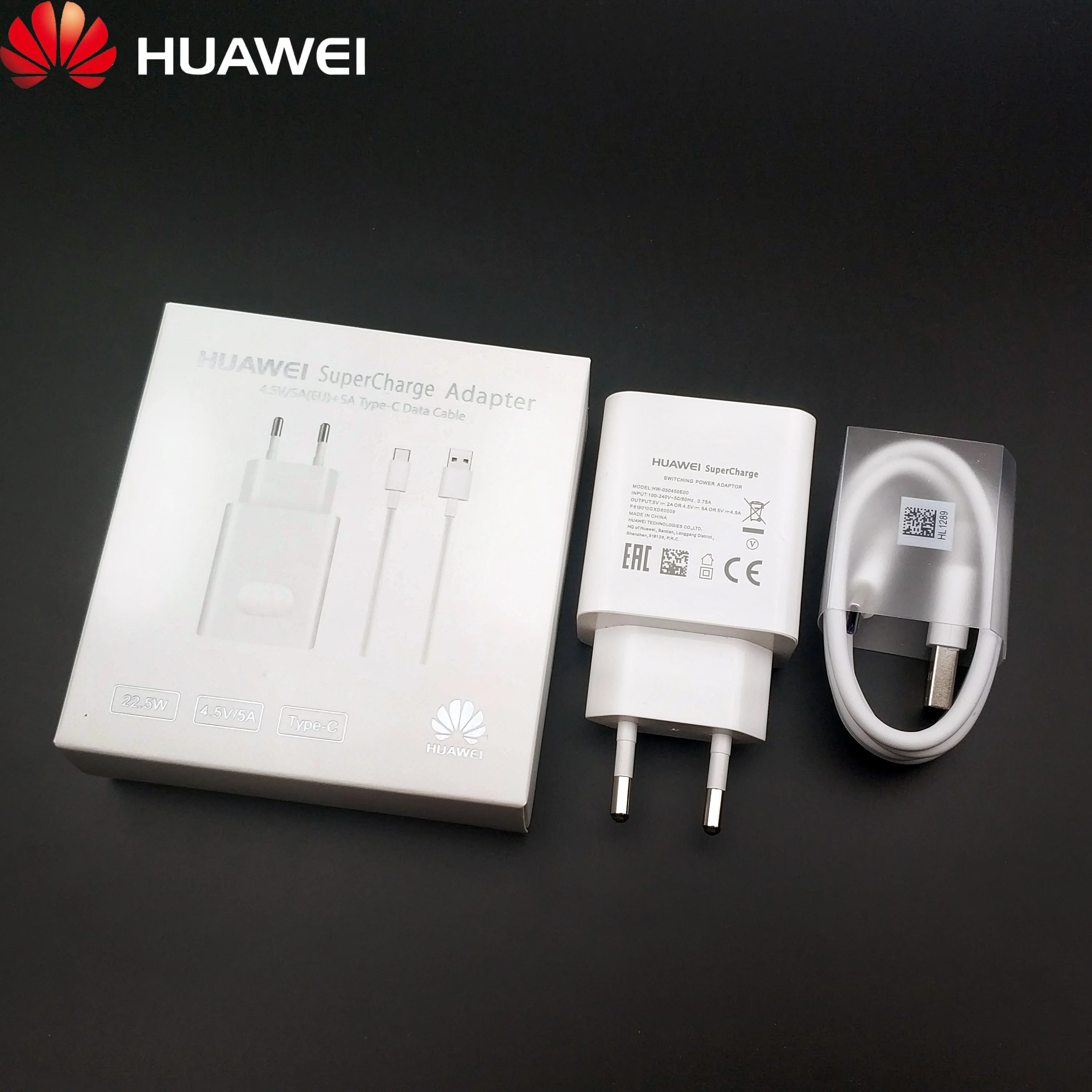 

Huawei supercharge charger Original 5A eu travel Fast Usb type-c Charge power adapter for Mate 20 pro 20 10 9 P30 pro 30 20 10