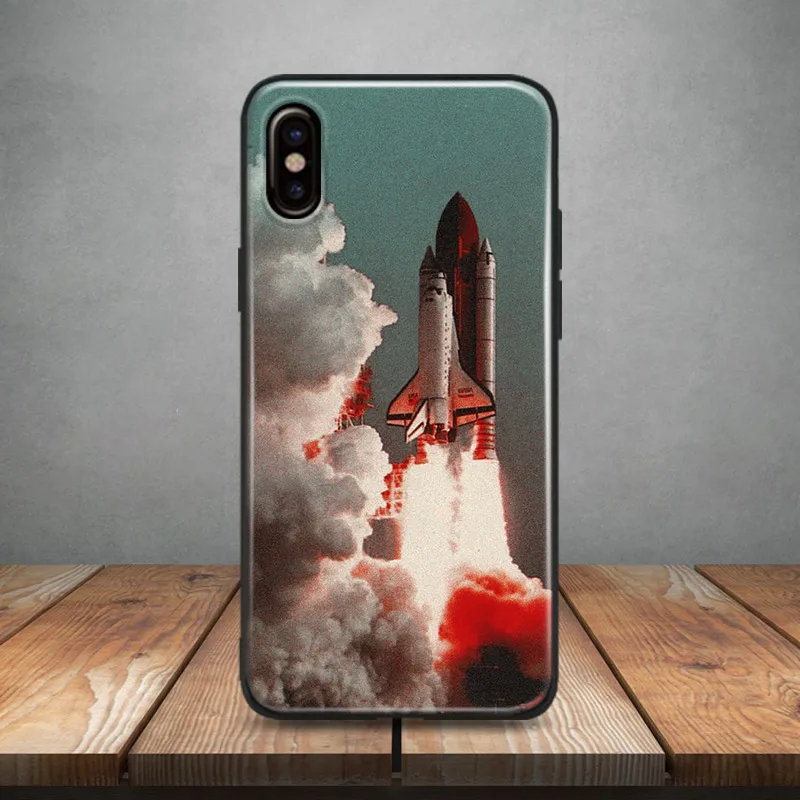 

Rocket Aesthetics spaceplane Soft Silicone Phone Case Cover Shell For Apple iPhone 5 Se 5s 6 6s 6Plus 6sPlus 7 8 7Plus 8Plus X