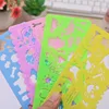 4PCS Cute Art Graphics Symbols Drawing Template Stationery Ruler Kids Drafting Stencil Toys Gifts For Children Kids Student ► Photo 2/6