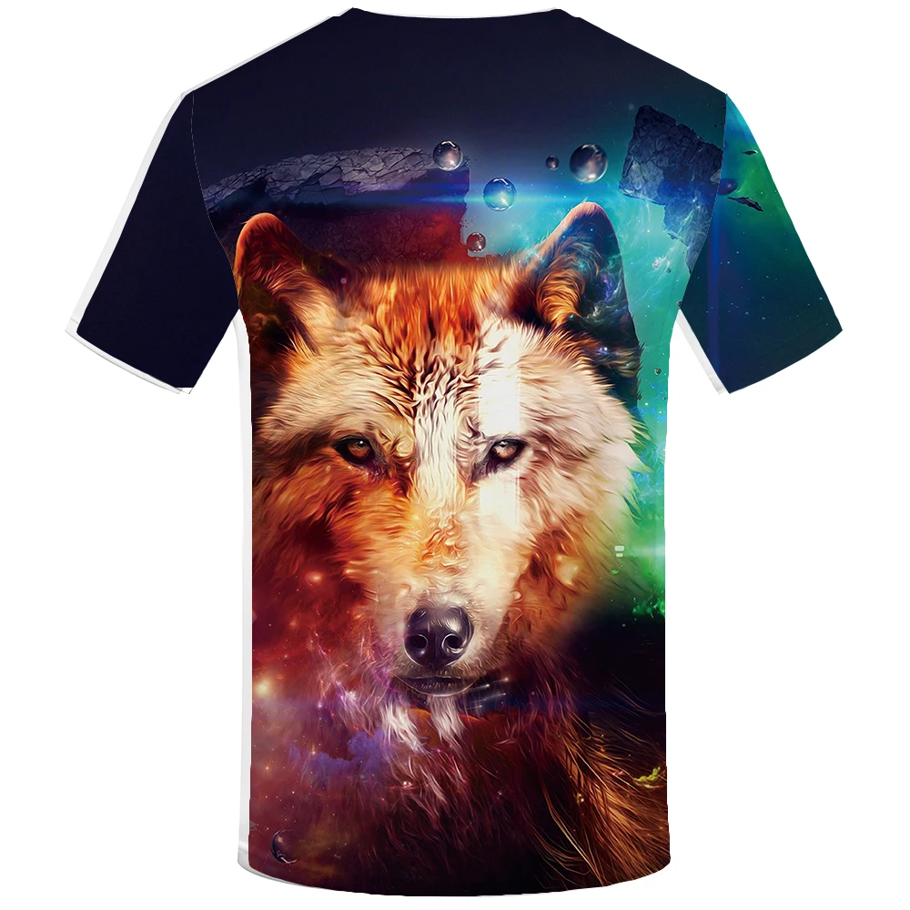 KYKU Brand Wolf Shirt Galaxy Tshirt Space T-shirt 3d T Shirt Men Short Sleeve Mens Clothing Funny T Shirts Summer 2018 New KYKU Brand Wolf Shirt Galaxy Tshirt Space T-shirt 3d T Shirt Men Short Sleeve Mens Clothing Funny T Shirts Summer 2018 New