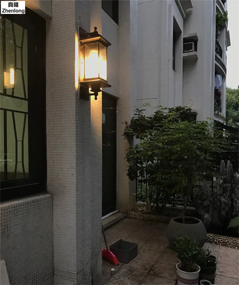 Открытый настенный светильник Водонепроницаемый наружные стены главный вход сада Винтаж балкон сад Терраса бра Современный E27