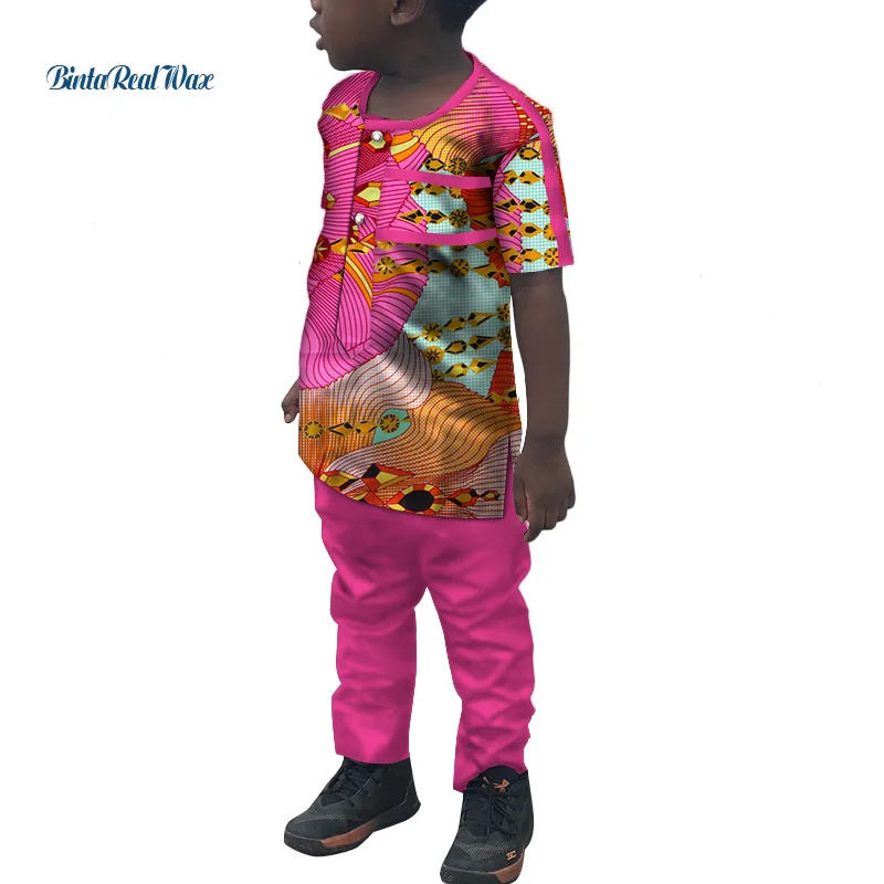 В африканском стиле для мальчиков топы и штаны, комплекты размера плюс, бразильское, богатая в африканском стиле, с рисунком, из кусков, рубашка и штаны, костюмы, детская Костюмы WYT258 - Цвет: 7