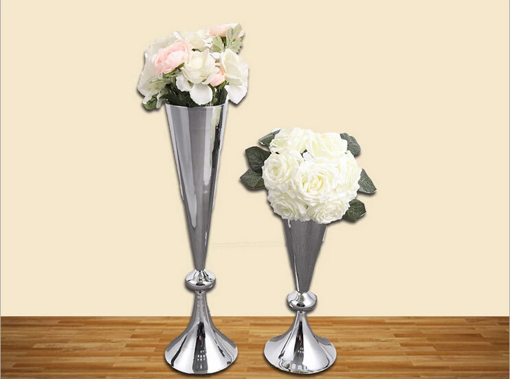 Free shipping factory wholesale European style silver wedding decorative flower vase 1 lot=1 big