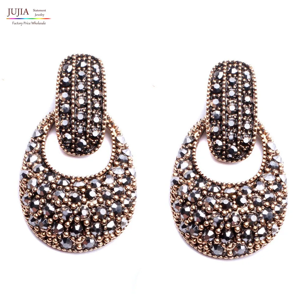 2017 New party earrings crystal dangle earring for party fashion