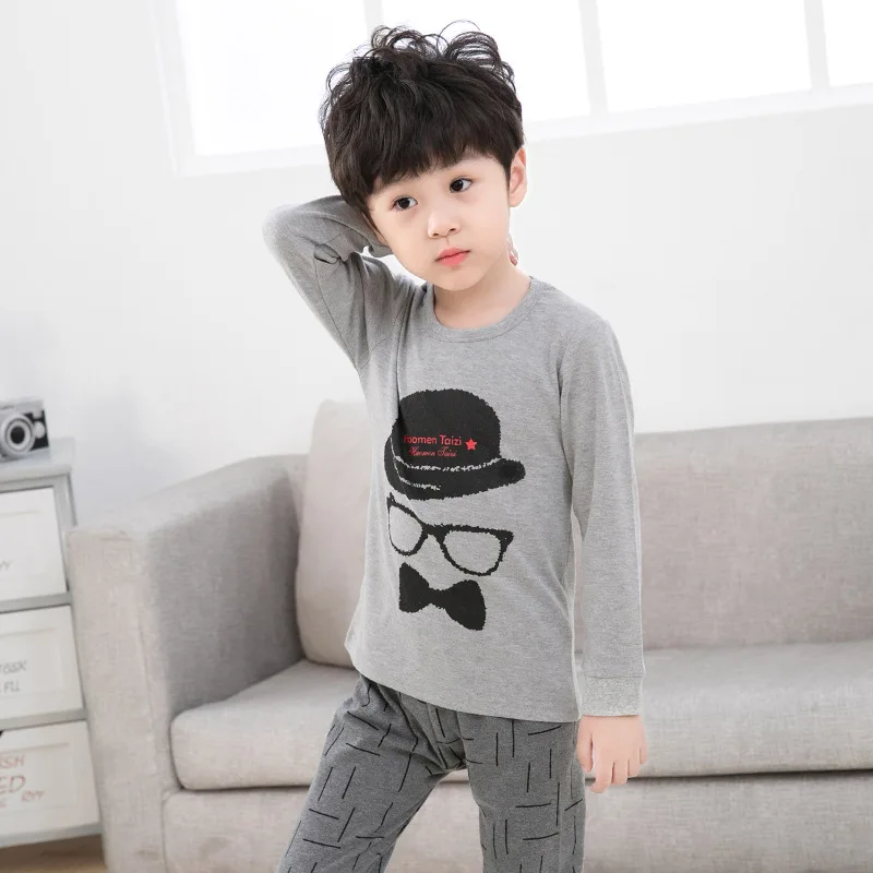 big baby sleepwear Children Pajamas 2pc Long Sleeve Cartoon Kids Sleepwear Baby Girl Clothes Sleep Suits  Autumn Cotton Child Pyjamas Boy Nightwear sleepwear for kid female