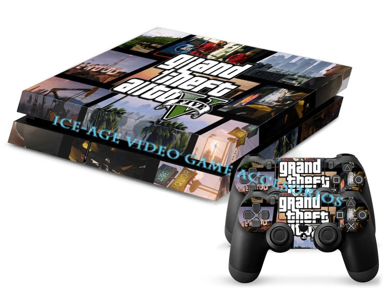 新しい到着7種類グランドセフトオートv Gta 5ロゴステッカー用ps4コンソール 2ピースコントローラスキンステッカー用ps4コンソール用シール Sticker Nail Sticker Wallpapersticker Album Aliexpress