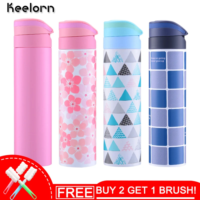 Best Keelorn High Quality 500ML Double Stainless Steel Vacuum Flasks Thermoses Cup Thermal Insulation Cup Bottle Vacuum Flasks Cups