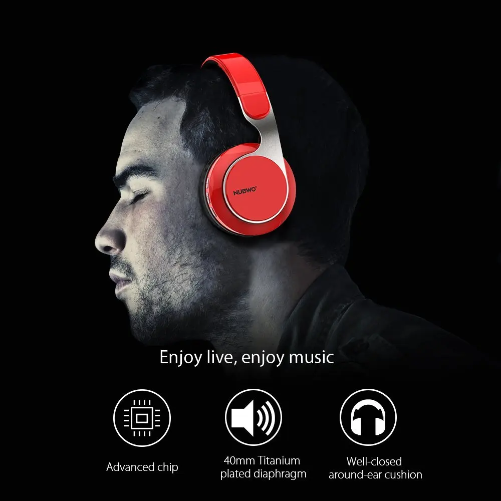 Bluetooth гарнитура Hi Fi стерео Беспроводная складные мягкие наушники памяти