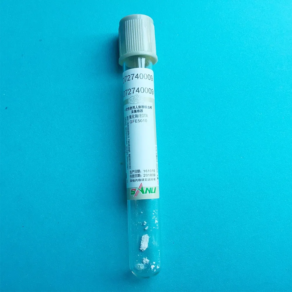 

Disposable Sterile vacuum blood collection tube with Sodium fluoride/EDTA Grey lid Glucose tube 5ml, vac tube vacutainer 100pcs
