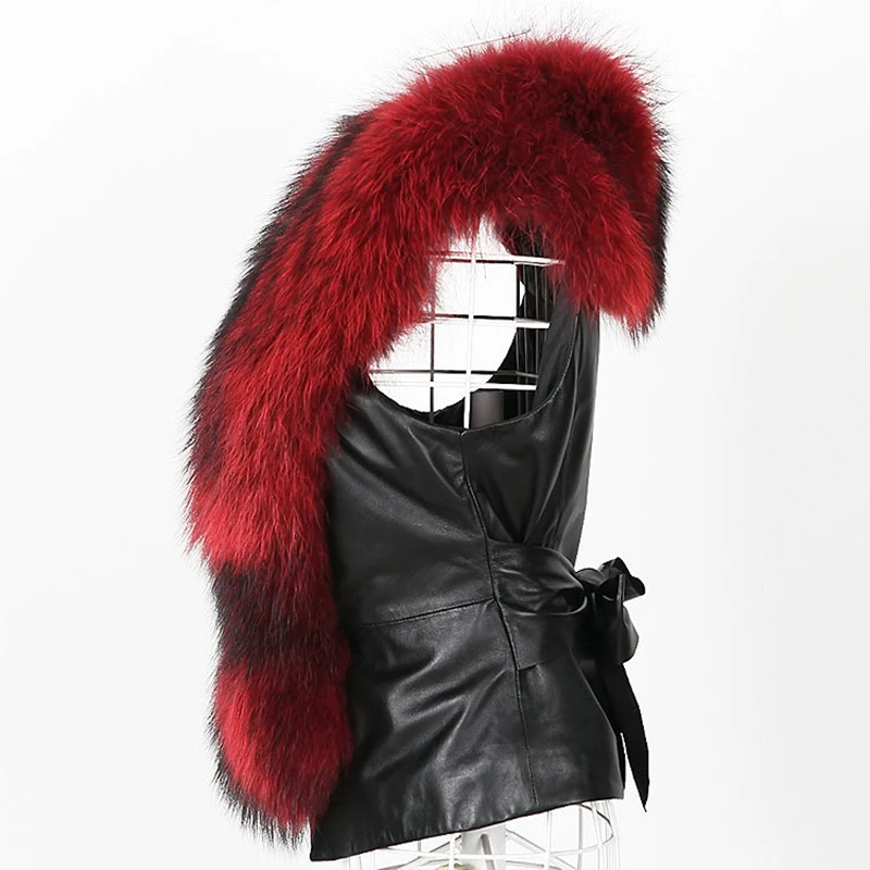 Xnxee Женское зимнее пальто из искусственной кожи с искусственным мехом, повседневный жилет без рукавов размера плюс с воротником из искусственного лисьего меха, зимняя женская куртка