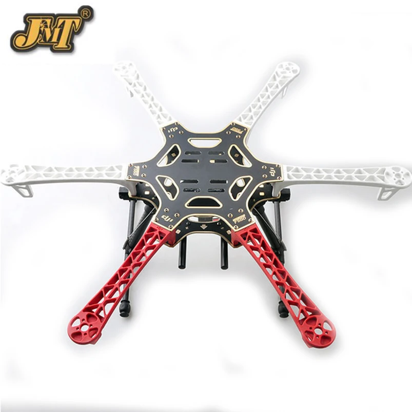

JMT F550 Frame Kit Retractable Landing Gear Skid Upgrade PCB Centre Board and Props for FPV F550 Hexacopter RC Drone