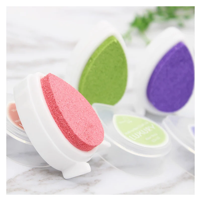 6pcs/set Japanese ink Stamp Pads for Children Water Droplets Inkpad Colorful Ink Pad Kids Favors DIY Scrapbooking Drop Shape