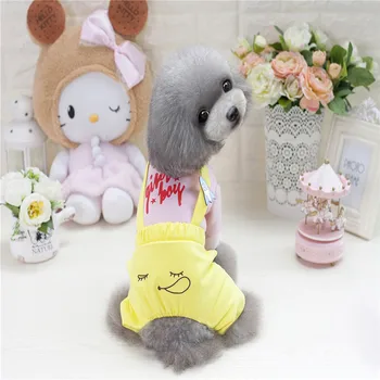 

A133 Dog Jumpsuits pet winter denim pants pet autumn fall warm clothes clothes 2017 new style