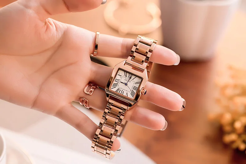 GUOU женские наручные часы женские водонепроницаемые часы новые модные брендовые кварцевые часы простые золотые женские часы Relogio Feminino