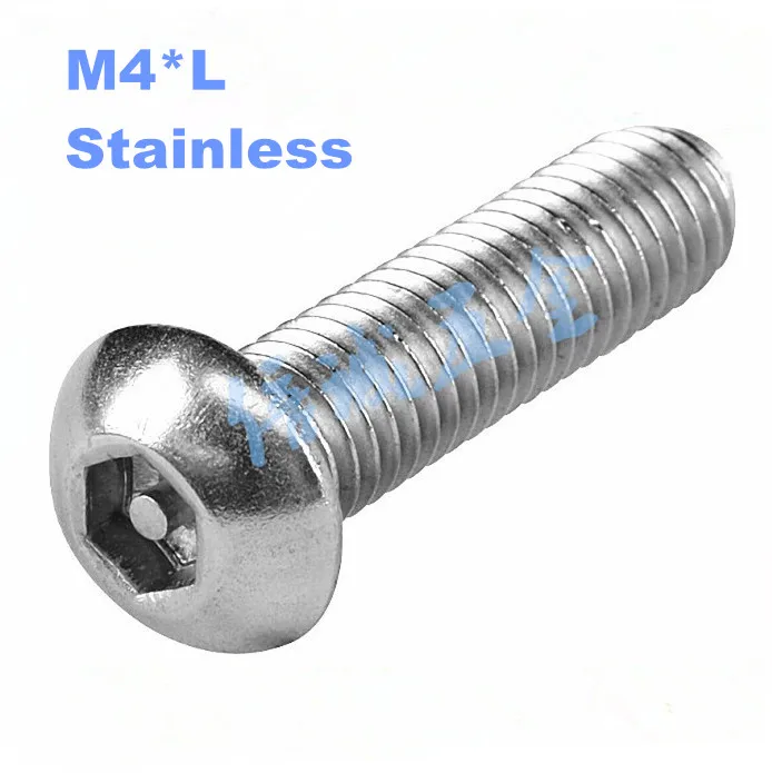 100pcs/lot Stainless steel button pan head hex socket with column