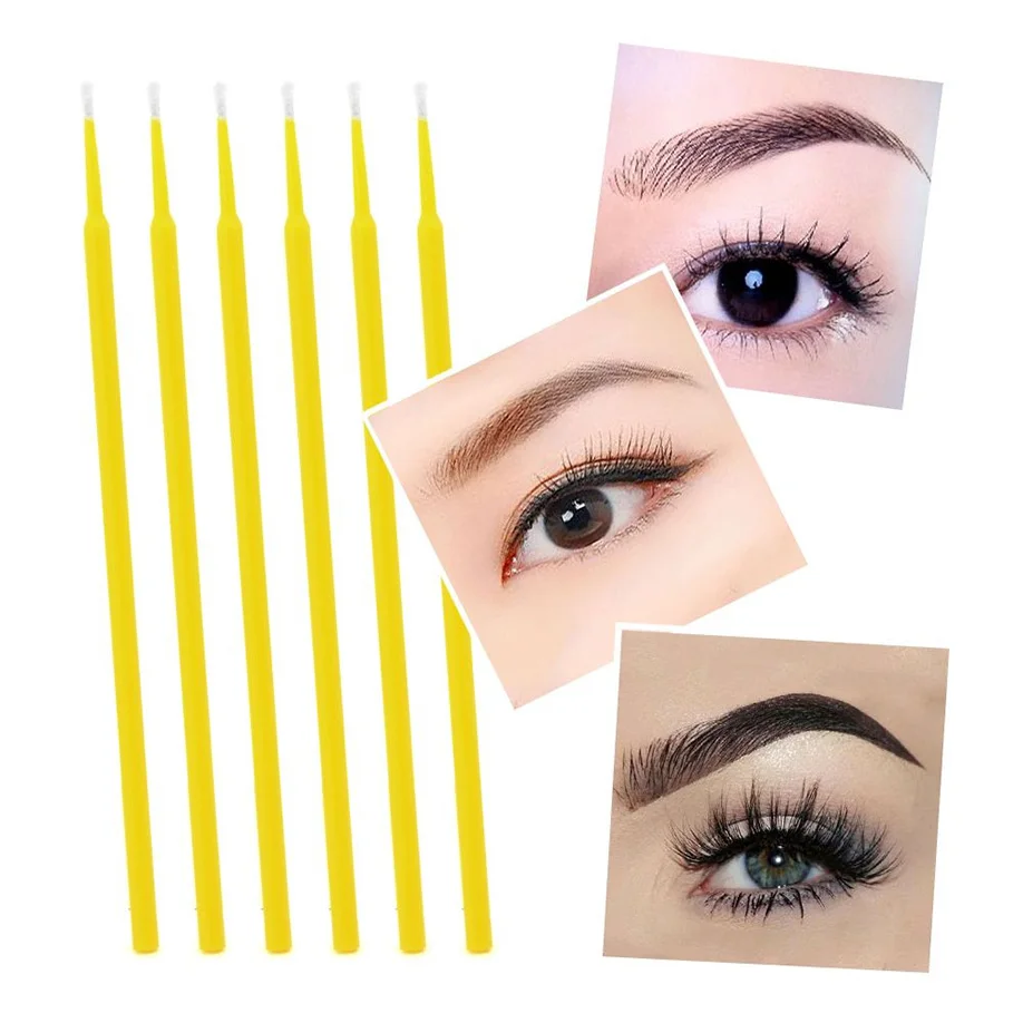 

100PCS Cotton Swab ATOMUS Micro Brushes Swab Lint Free Tattoo Permanent Supplies Grafted Eyelash Glue Cleaning Stick Tattoo Kits