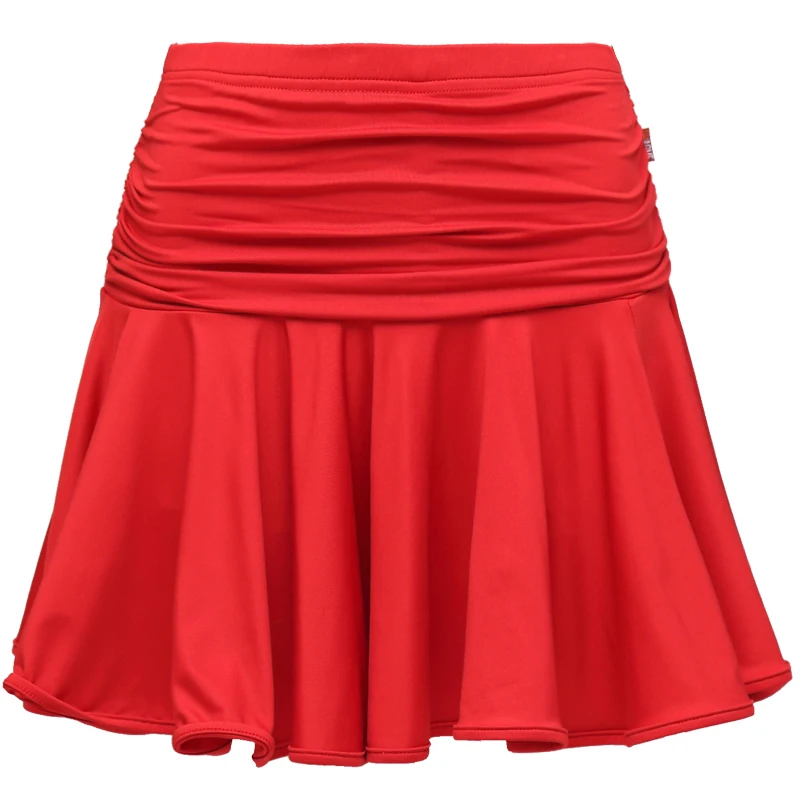 Латинская танцевальная юбка новая короткая юбка женская одежда - Цвет: Bright red