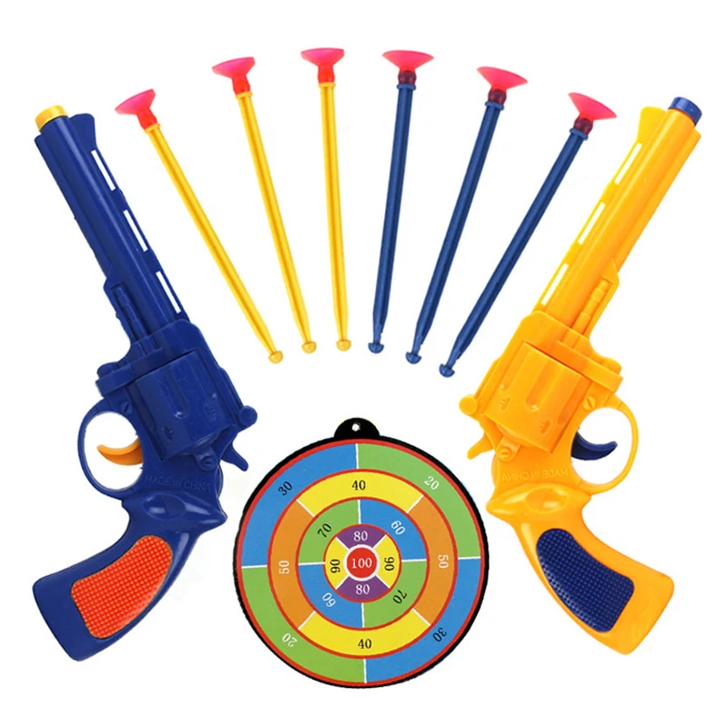 kids shooting toy guns