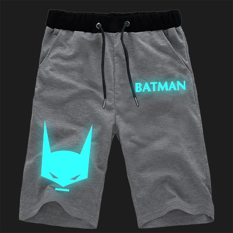 Women Men New Fashion Casual Breathable Pants Batman Bruce Luminous Short Pants Jogger Jogging Short Pants - Цвет: 7-Luminous