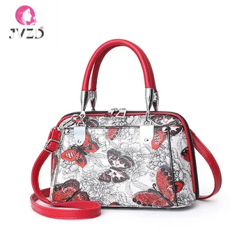 

JVZD Fashion Women's Bag, PU Leather Messenger Bag, Butterfly Print Decoration, Shoulder Diagonal Handbag