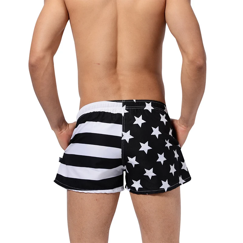 Swimming Trunks Man USA Flag Swimwear Men Sexy Board Shorts Mens Swimsuit Beach Boxer Pants Sunga Swim Shorts Beachwear