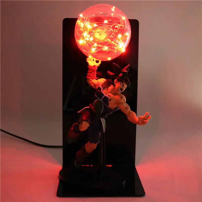 Фигурки коллекционные Dragon Ball Z фигурка Гоку отец DIY аниме модель детские куклы светильник для детей Детские игрушки TD-0013 - Цвет: Красный