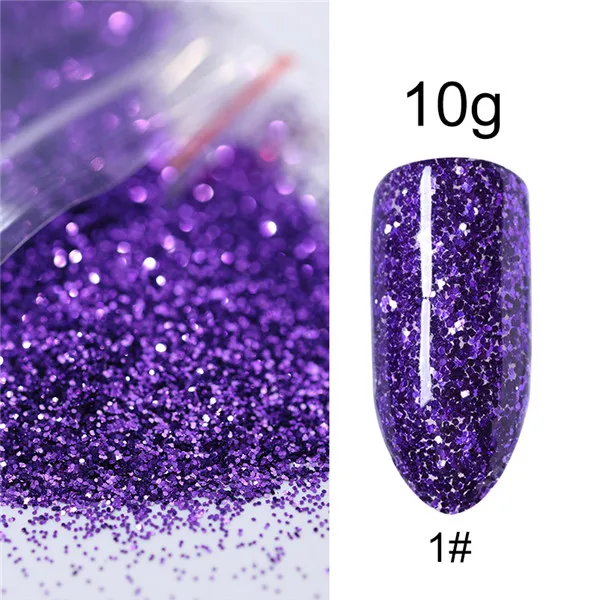 1 Box Chameleon Mirror Nail Glitter Powder Neon Aurora Effect Mermaid Nail Art Dust Chrome Pigment Manicure Decoration - Цвет: 46219-1