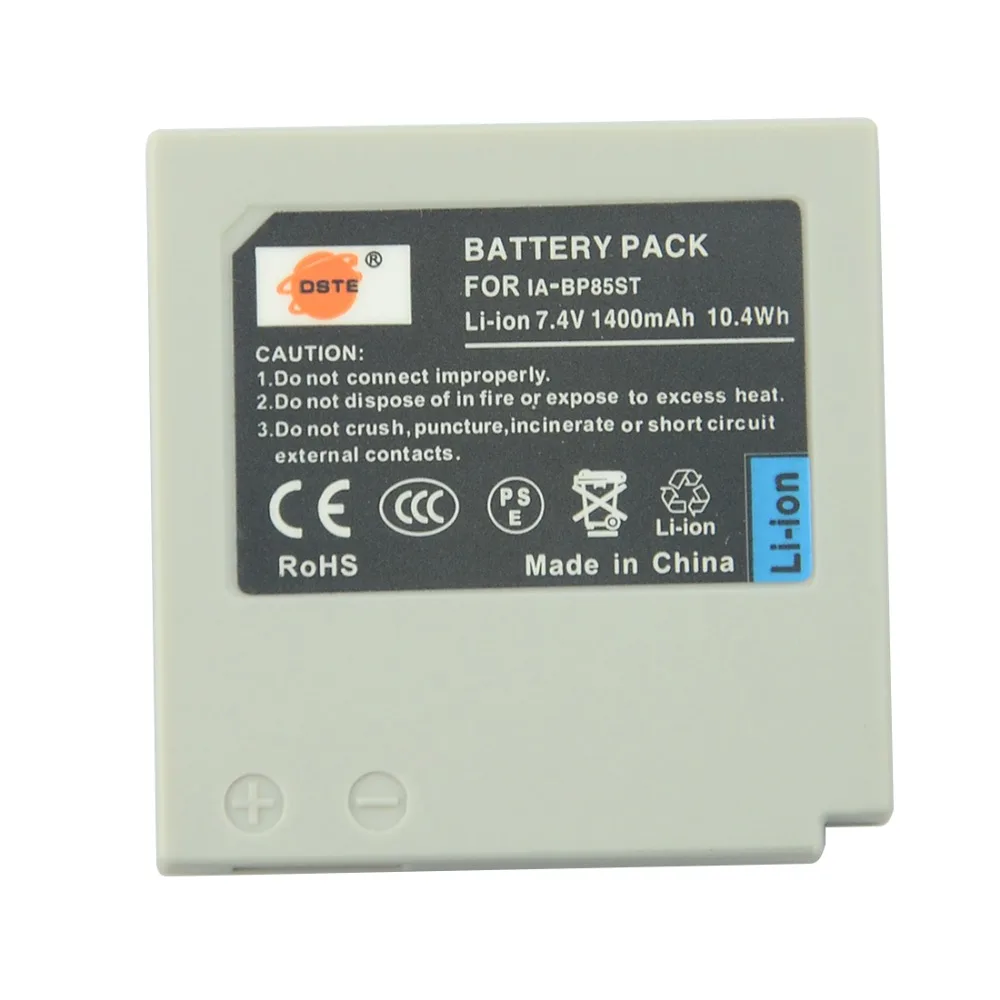 DSTE 2 шт. IA-BP85ST Перезаряжаемые Батарея для SAMSUNG SC-HMX10 HMX10A HMX20 HMX20C MX10 MX10A MX10P MX10R VP-HMX08 Камера