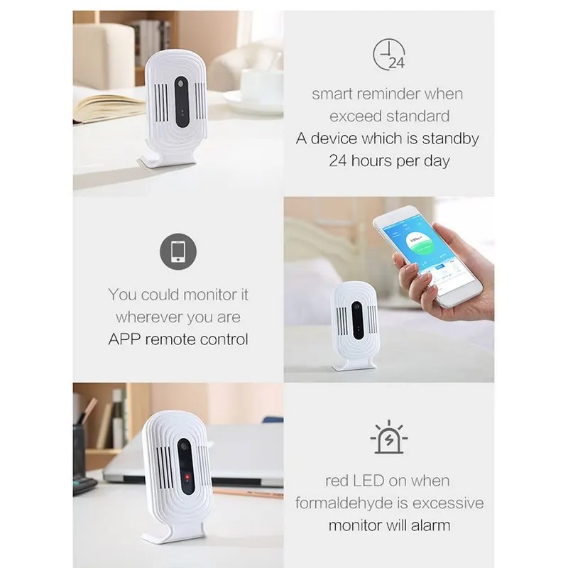 WIFI PM2.5 HCHO TVOC CO2 термометр гигрометр углекислый монитор умный детектор газа