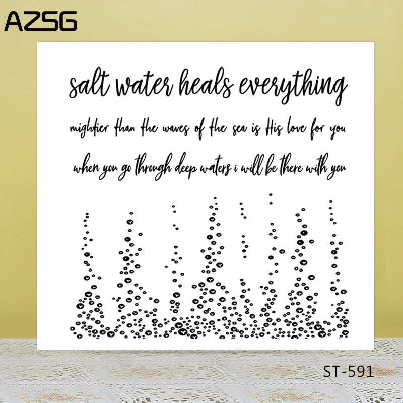 

AZSG good-looking handwriting/Bubble Clear Stamps/Seals For DIY Scrapbooking/Card Making/Album Decorative Silicone Stamp Craft