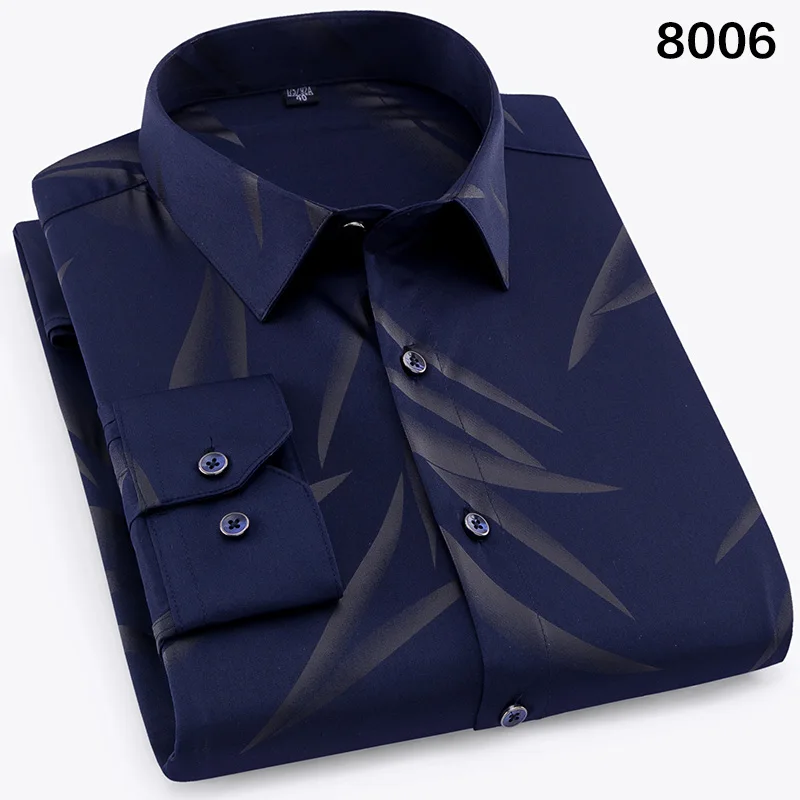 DAVYDAISY 2018 Новое поступление высокое качество для мужчин рубашка 100% полиэстер волокно с длинными рукавами и принтом парадная рубашка бренд