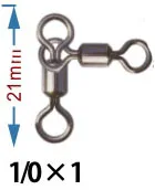 F2008 3 ходовой рыболовный поворотный 100 шт./лот прокатный треугольный шарнир роликовый шарнир Разъемный соединитель для рыбалки аксессуары - Цвет: 1I0X1