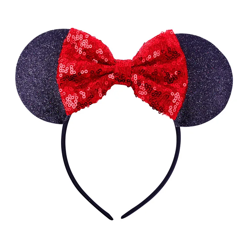 

Baby Hair Accessoires Sequin Bow Minnie Mouse Headband Toddler Baby Girl Cartoon Glitter Hairbands Fashion Girls Headwear D0863