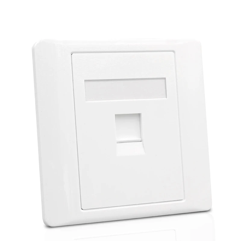 CAT6 RJ45 Network Wall Face Cover One Port Internet Panel Extruded Wire LAN Socket For Tenda Network Switch 