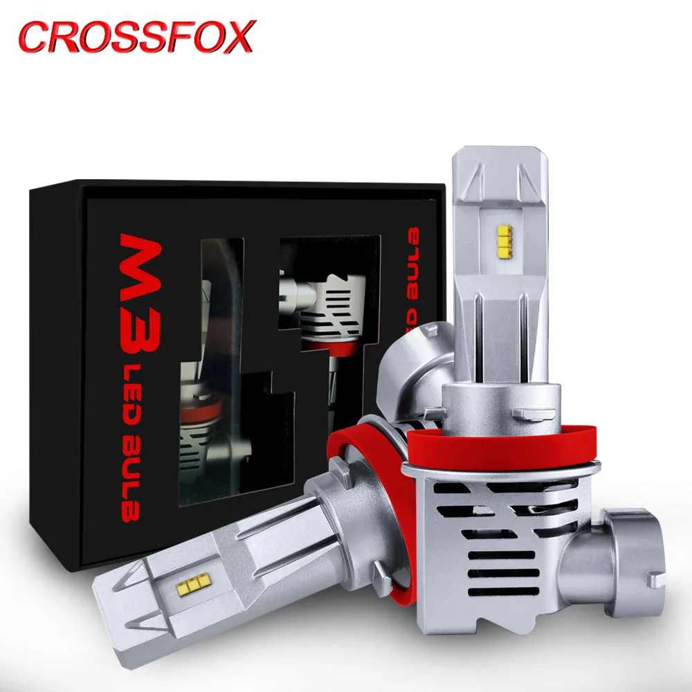

CROSSFOX Auto Lamp 6500K H7 LED H4 9005 HB3 9006 HB4 H11 LED H8 H9 Automotivo 55W 12000LM Car Styling Headlight Bulbs ZES Chips