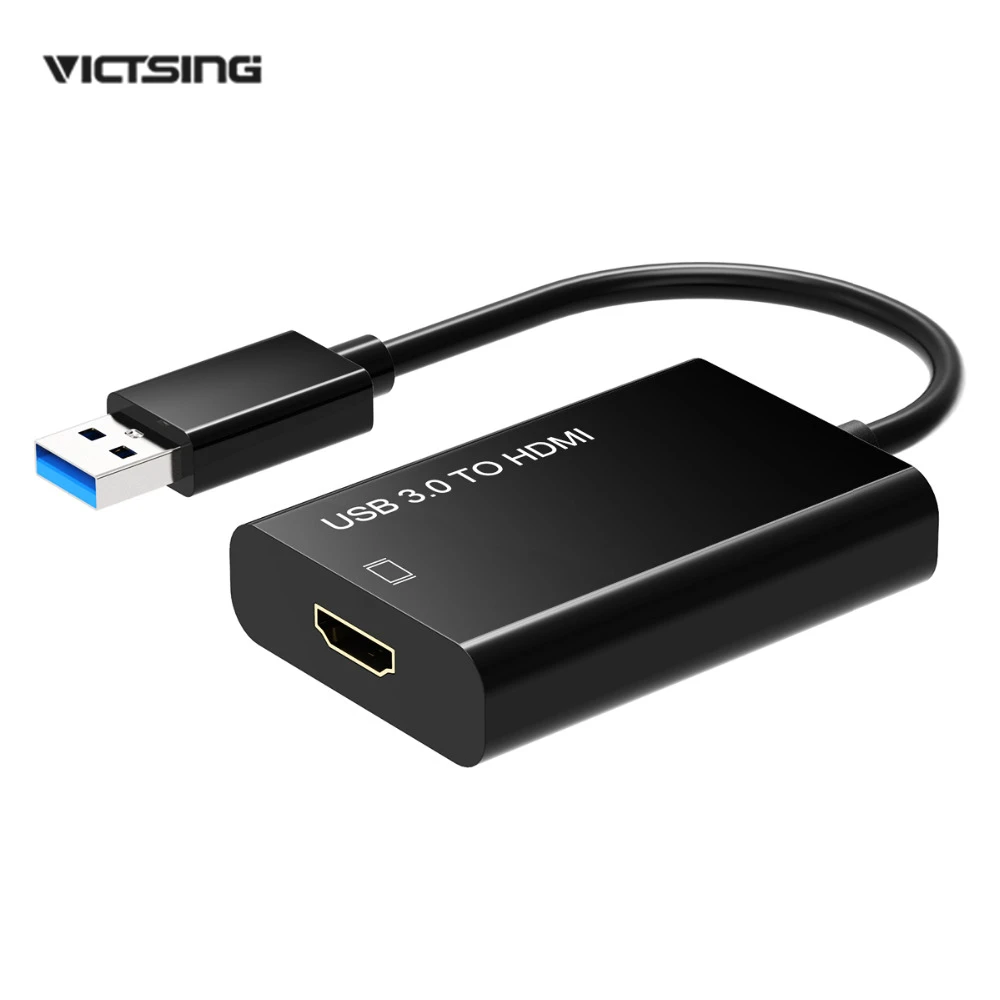 VICTSING USB 3.0 Male to HDMI Female Adapter Converter Cable Support Windows, Mac for Monitor