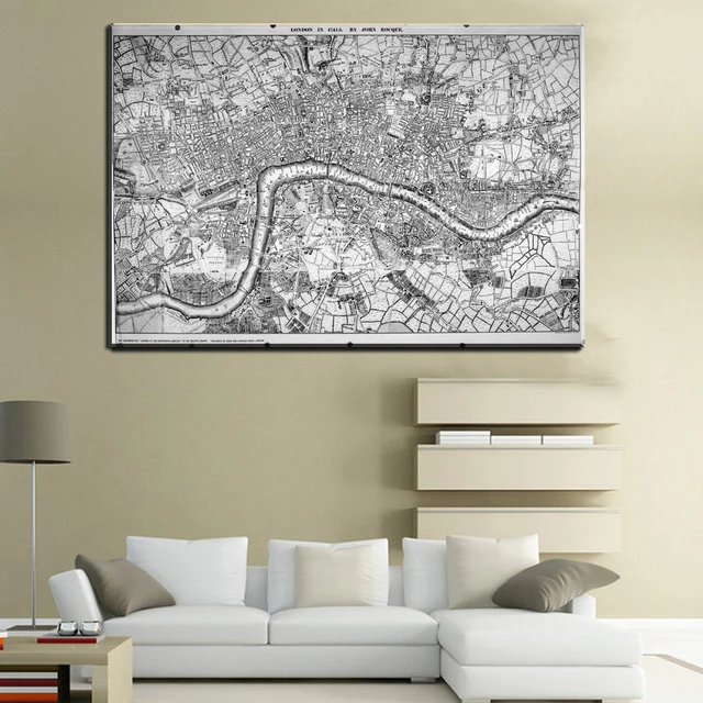 xll223 modern world map decorative painting black white minimalist art canvas prints office living room wall