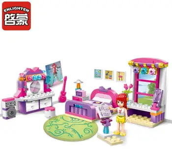 

Enlighten 2001 Girls Friends Beauty Cherry's Bedroom Building Blocks Models DIY Educational Bricks Toys Gifts for children