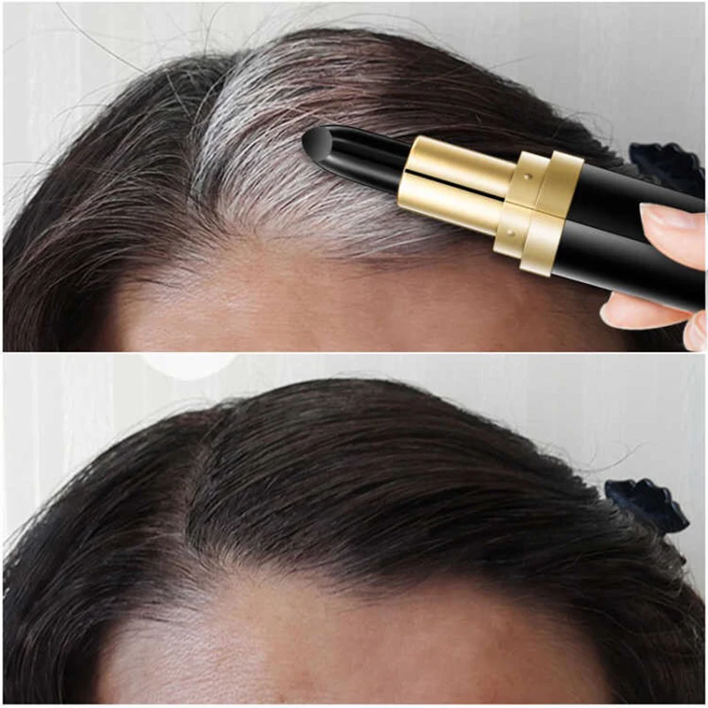 

Non-toxic One-Time Hair dye Instant Gray Root Coverage Hair Color Modify Cream Stick Temporary Cover Up White Hair Color Dye