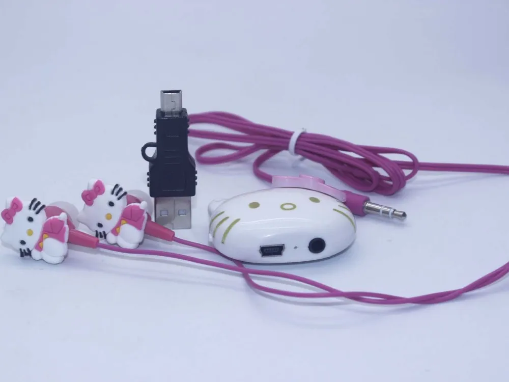 Высокое качество Мини hello kitty MP3 музыкальный плеер клип mp3 плееры Поддержка TF карты с наушником мини USB сумка для мальчиков и девочек подарок