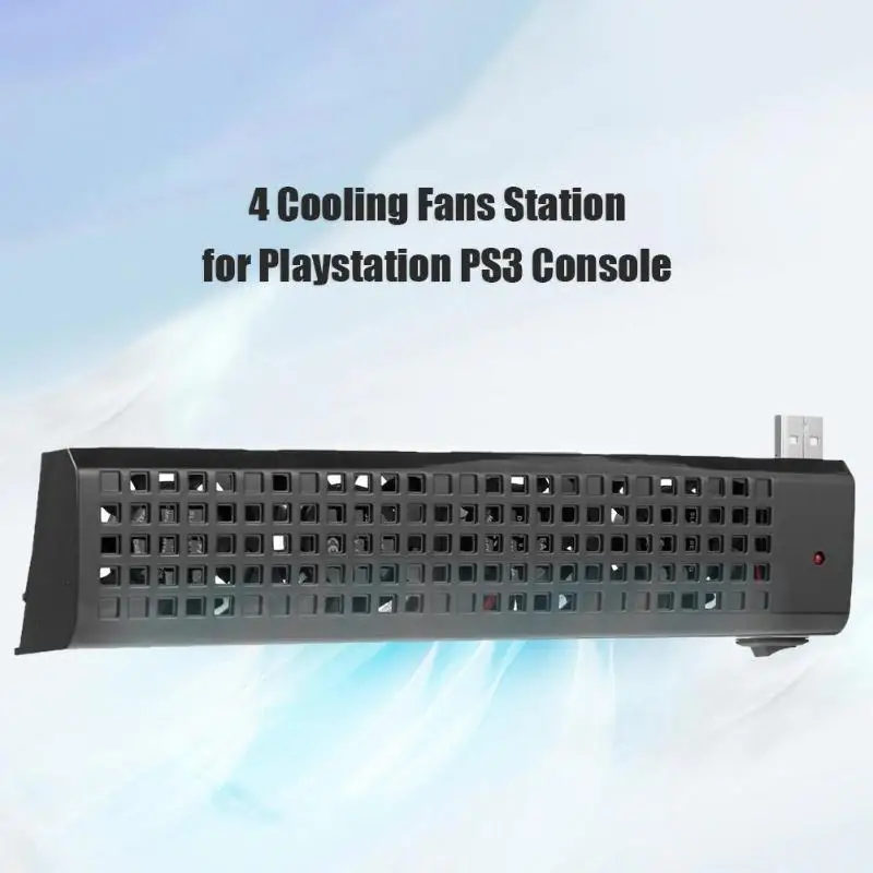 Двойной usb-концентратор 4 вентилятора охлаждающая станция теплоотвод для sony Playstation 3 PS3(40G/80G) игровая консоль хост-компьютер радиатор USB вентиляторы