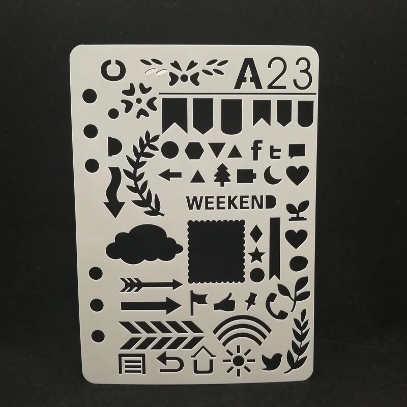 Lascia Il Fine Settimana Stencil A Strati Disegno Stencil A Spruzzo Di Colore Per Album Fai Da Te/Album Fotografico Da Colorare, Stencil Per Pittura, 