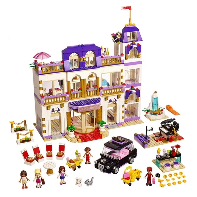 

New 1585 pcs bela Diy Friends series Heartlake Grand Hotel Compatible with Legoingly Building Block Brick Toys gift for children