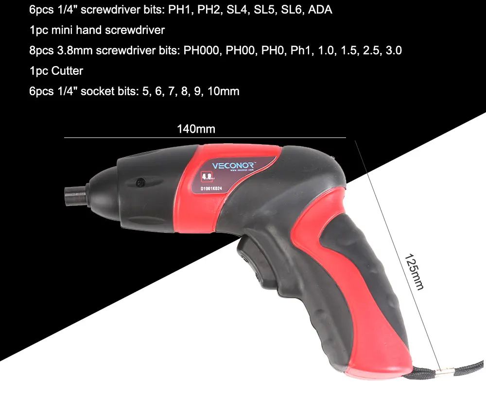 25 шт. 4.8 В ni-cd питание от аккумулятора мини-электрическая отвертка комплект Cordless Power водитель инструмент с отвертки аксессуары