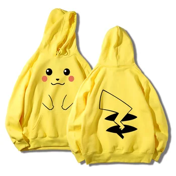 

New Multi-Colors Pikachu Cosplay Unisex Plullover Hoody Fashion Hooded Sweatshirts Big Plus Size Hoodies Size S-3XL Coat Tops