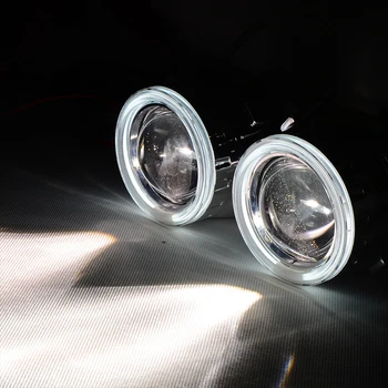 

LHD 35W 2.8 Inch HQG HID Bixenon Headlight Projector Lens Most Auto Car Angle Eye Halo H7 H4 Use H1 Xenon Bulb Without Ballast