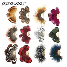 Assoonas L160, натуральный мех норки, шахта, кисточка, перо кисточкой, ювелирные аксессуары, изготовление ювелирных изделий, diy серьги подвески, ручной работы, 2 шт