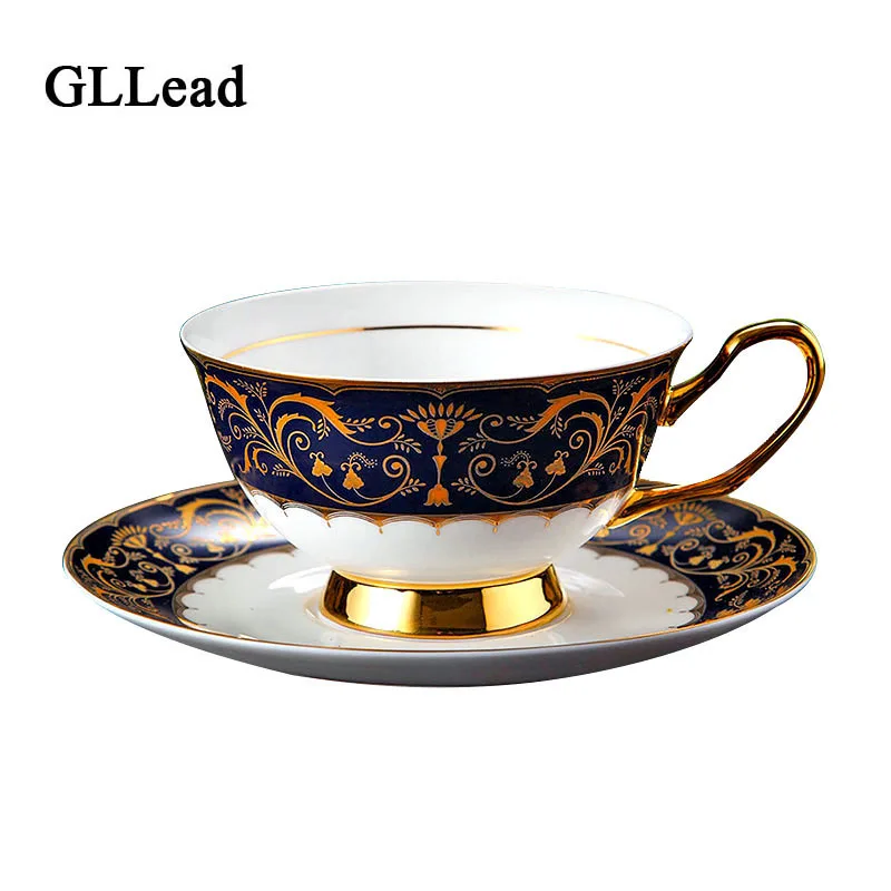 GLLead, кофейная чашка высокого качества из костяного фарфора, оригинальная Европейская чайная чашка, набор с блюдцем, домашний, для вечеринок,... GLLead, кофейная чашка высокого качества из костяного фарфора, оригинальная Европейская чайная чашка, набор с блюдцем, домашний, для вечеринок,...