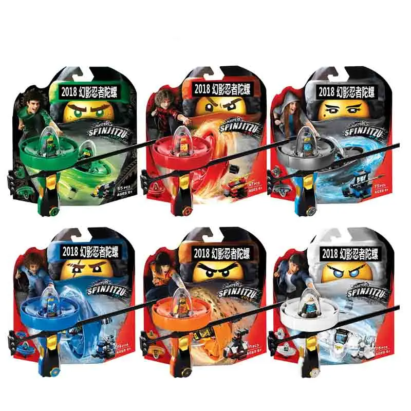 Ninja Kai Jay Zane фигурки блесны Ninjago спиннинг Топ строительные блоки Совместимые Lepining